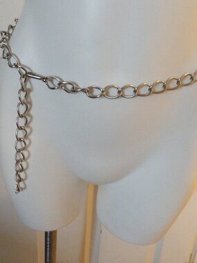 Vintage Silver Tone Chain Belt
